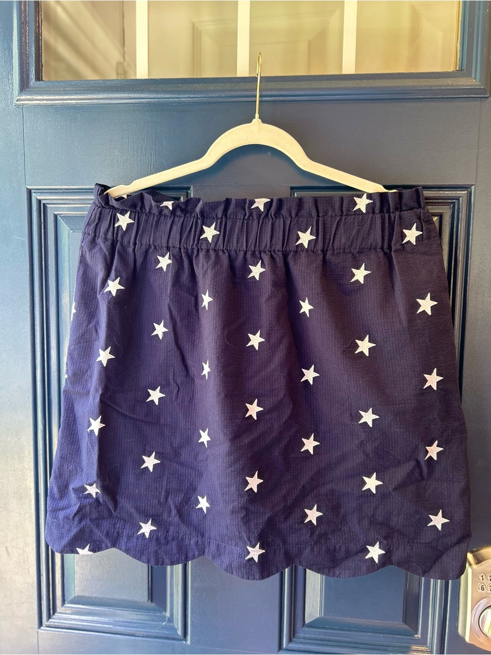 Lauren James Navy Star Print Skirt